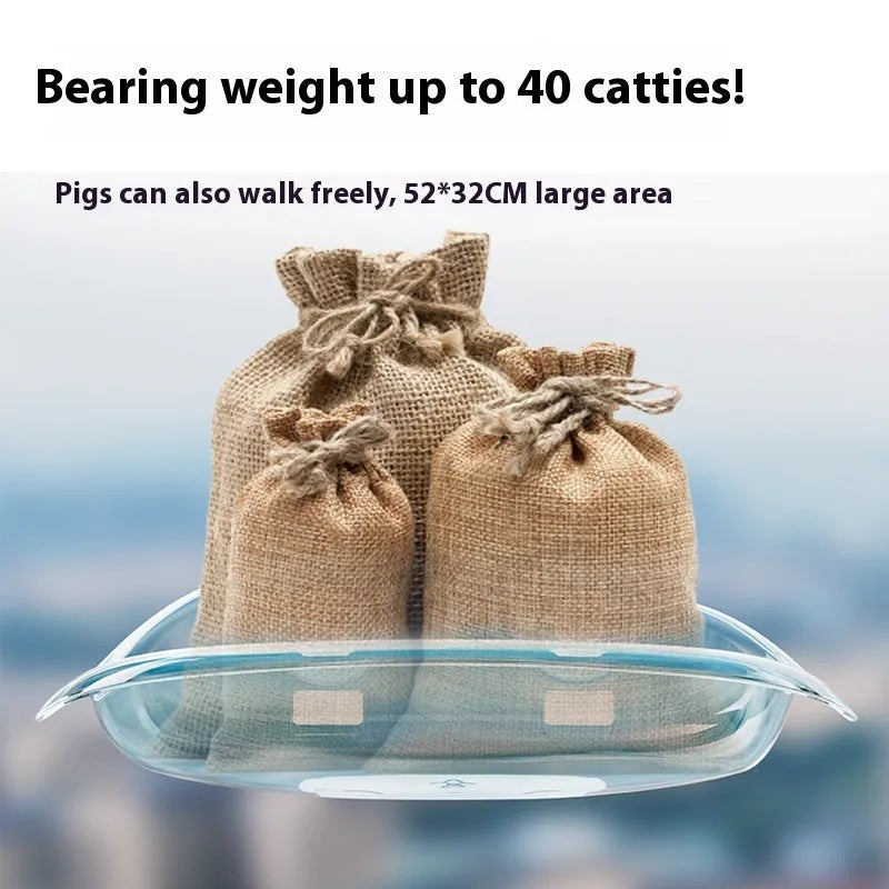 Wall mounted cat hammock with strong suction cups, detachable plastic bed, transparent colour, 52cm x 32cm x 20cm