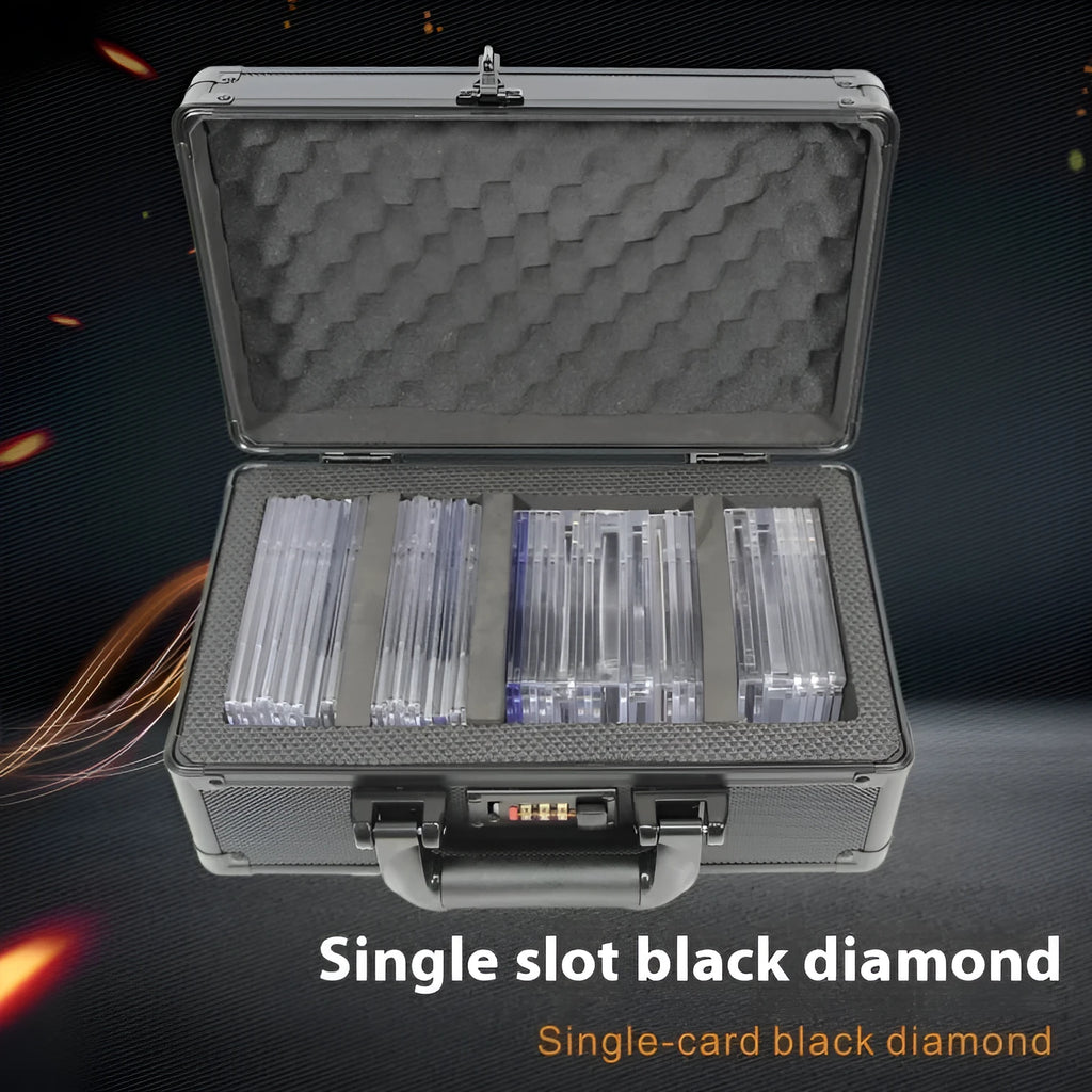 Black Diamond single card aluminum alloy storage box with sponge lining in black colour
