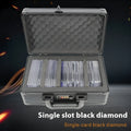Black Diamond single card aluminum alloy storage box with sponge lining in black colour