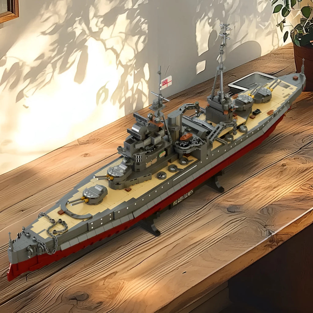 Battleship military building blocks model assembly toy in colour FC4207 with plastic small particle blocks