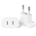 UN80 Chinese American to German standard plug adapter, 250V 10A 2500W, PC flame retardant and brass, EU style