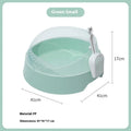 Round deodorant cat litter box in mint green or soft fog pink colour with PP plastic construction