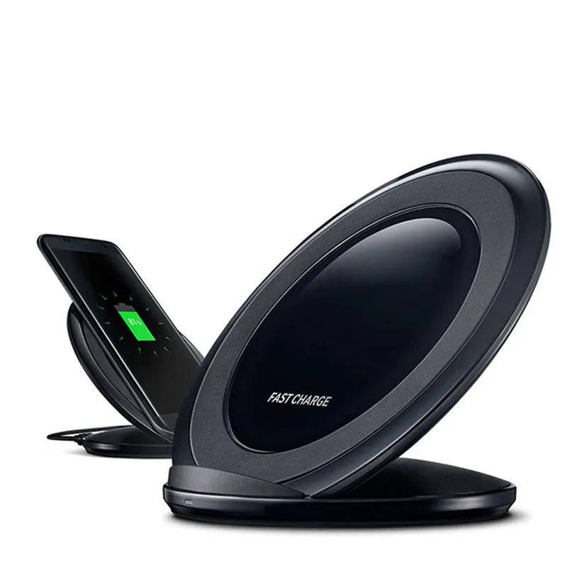 Qi wireless fast charger for Galaxy Note Edge in black or white with logo or neutral design options