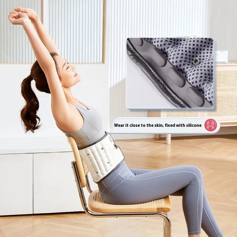 Automatic inflation lumbar disc stretch correction waist supporter in PU material