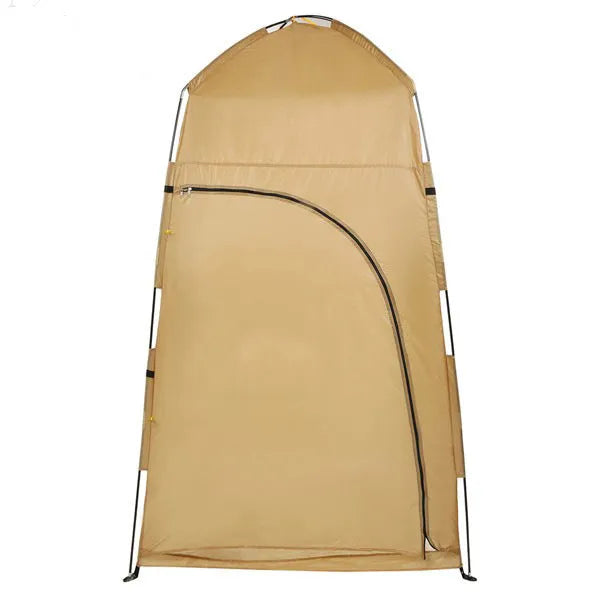 Blue outdoor dressing tent 120x120x210cm on grass for privacy