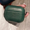 Imitation leather hard case cover for AirPods charging case in black