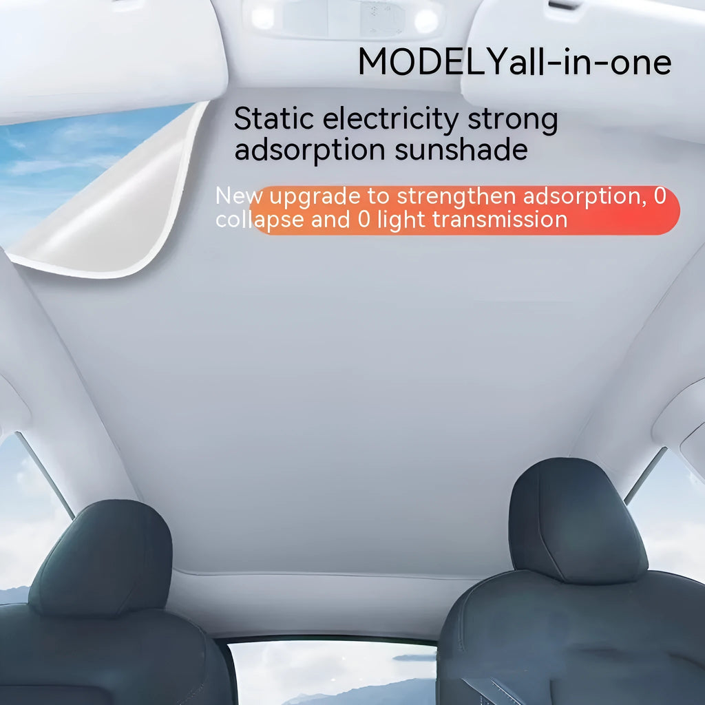 Silicone electrostatic adsorption vehicle sunshade with plaid pattern in black colour