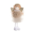 Fabric Christmas angel girl pendant hair clip for high ponytail in white, pink, and khaki colours