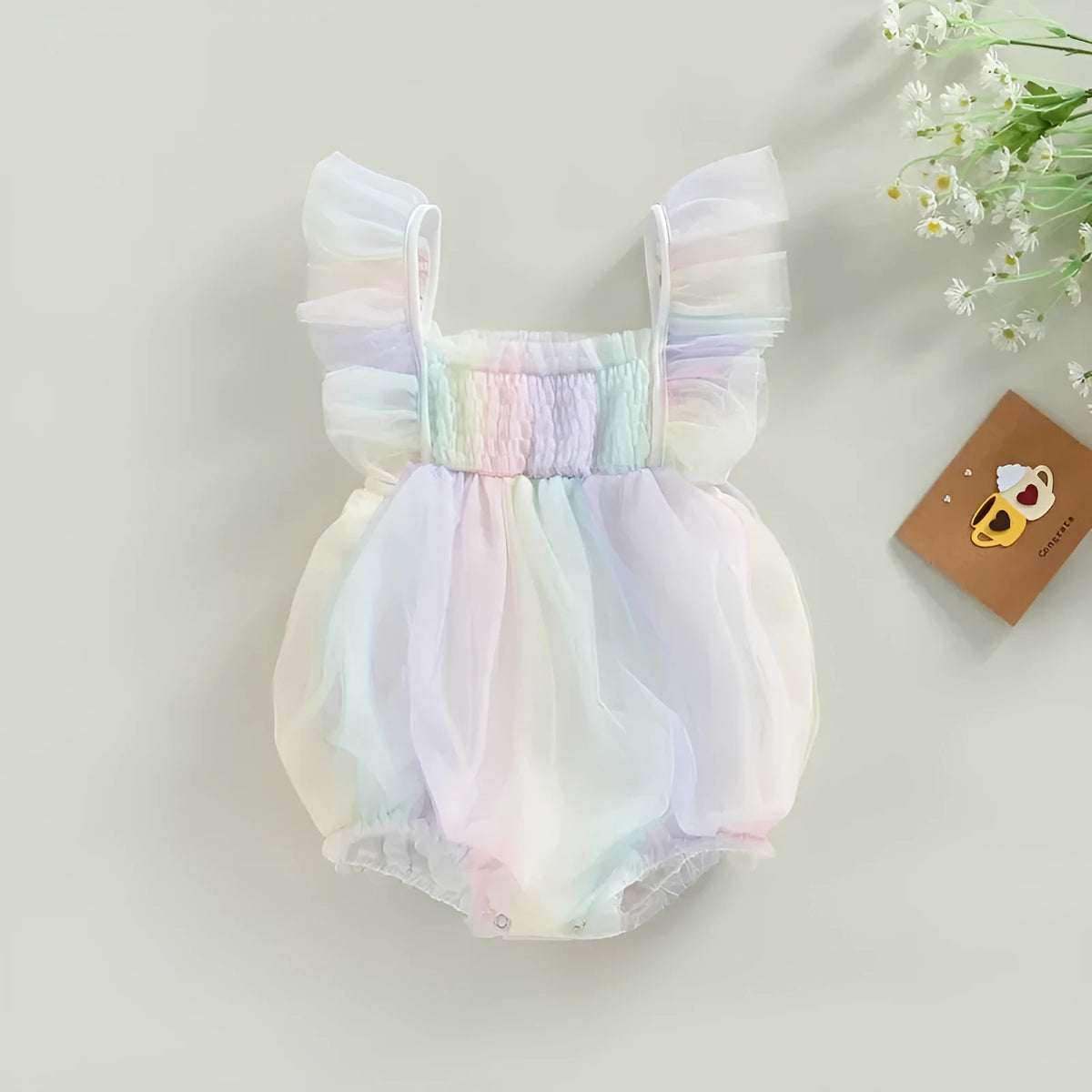 Baby girl sleeveless jumpsuit thin modal cotton spandex one-piece suit in sizes 3M to 18M