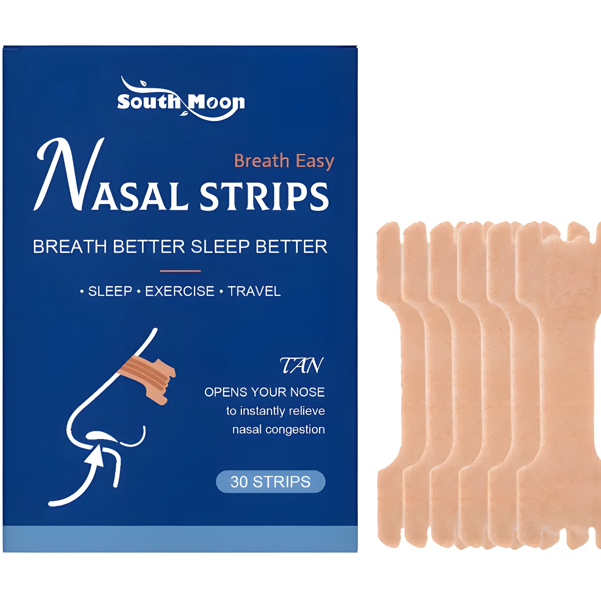 Snoring cessation nasal patch with lavender oil, 30 strips in single pack