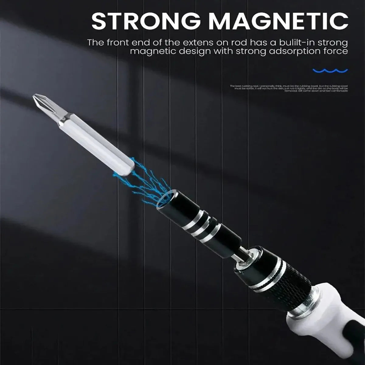 115 in 1 precision screwdriver set with magnetic bits, anti-rust metal, ergonomic handle, and storage case