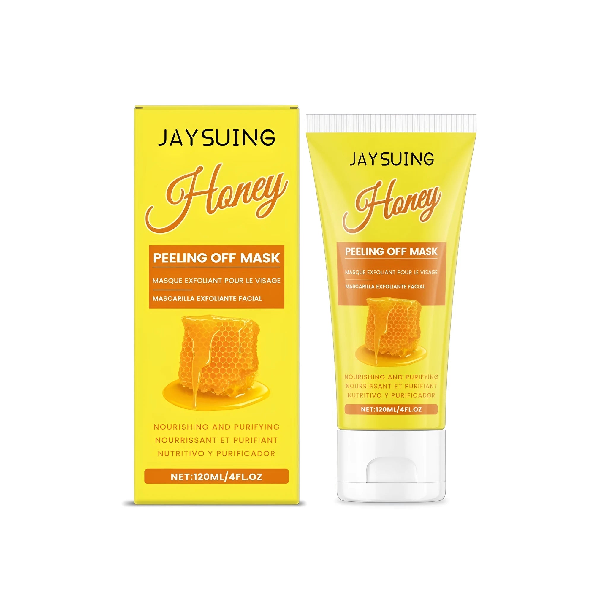 120ml bottle of peeling off face mask with collagen and honey gel formula