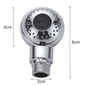 Silver handheld pet and baby shower head with non-pressurised gentle spray nozzle