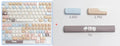 Sea Salt Cat design PBT key cap set showing sublimation printed artwork on keyboard keys