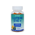 Bottle of lutein gummies eye health supplement, 60 count, with bilberry grapeseed and wolfberry