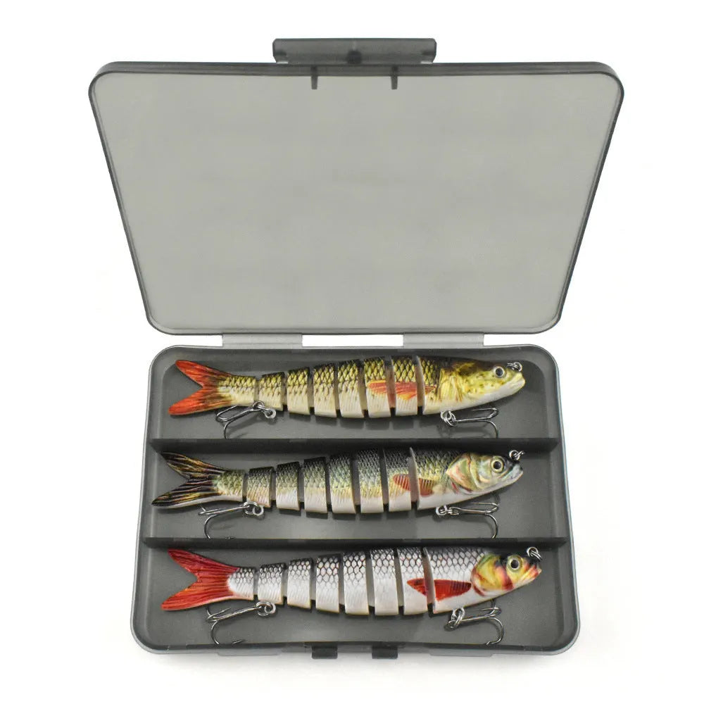 133 mm long, 203g hard plastic bionic fishing lure in multiple colour options with storage box.