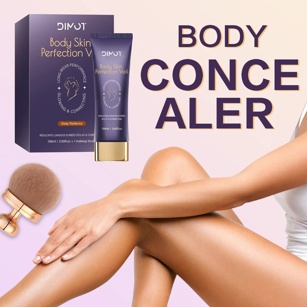 108ml tube of waterproof body concealer cream with brush applicator for tattoo and birthmark coverage