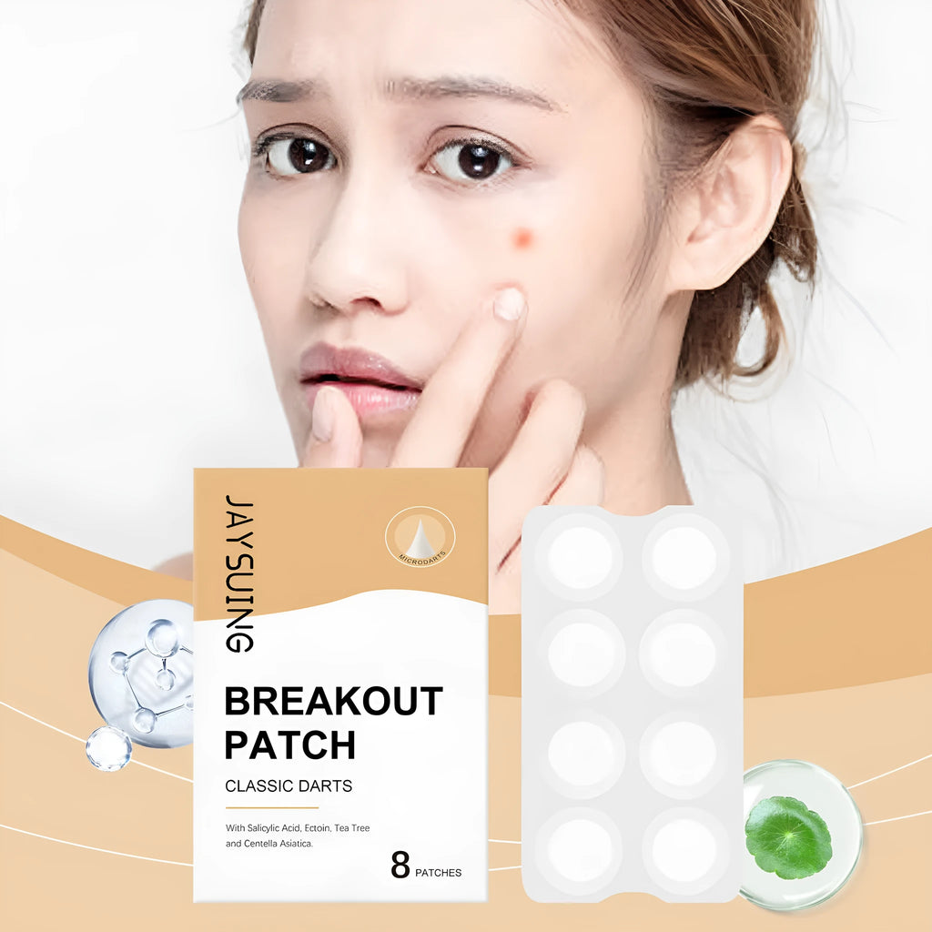 8-pack of hydrocolloid acne patches with tea tree oil and centella asiatica extract for spot treatment