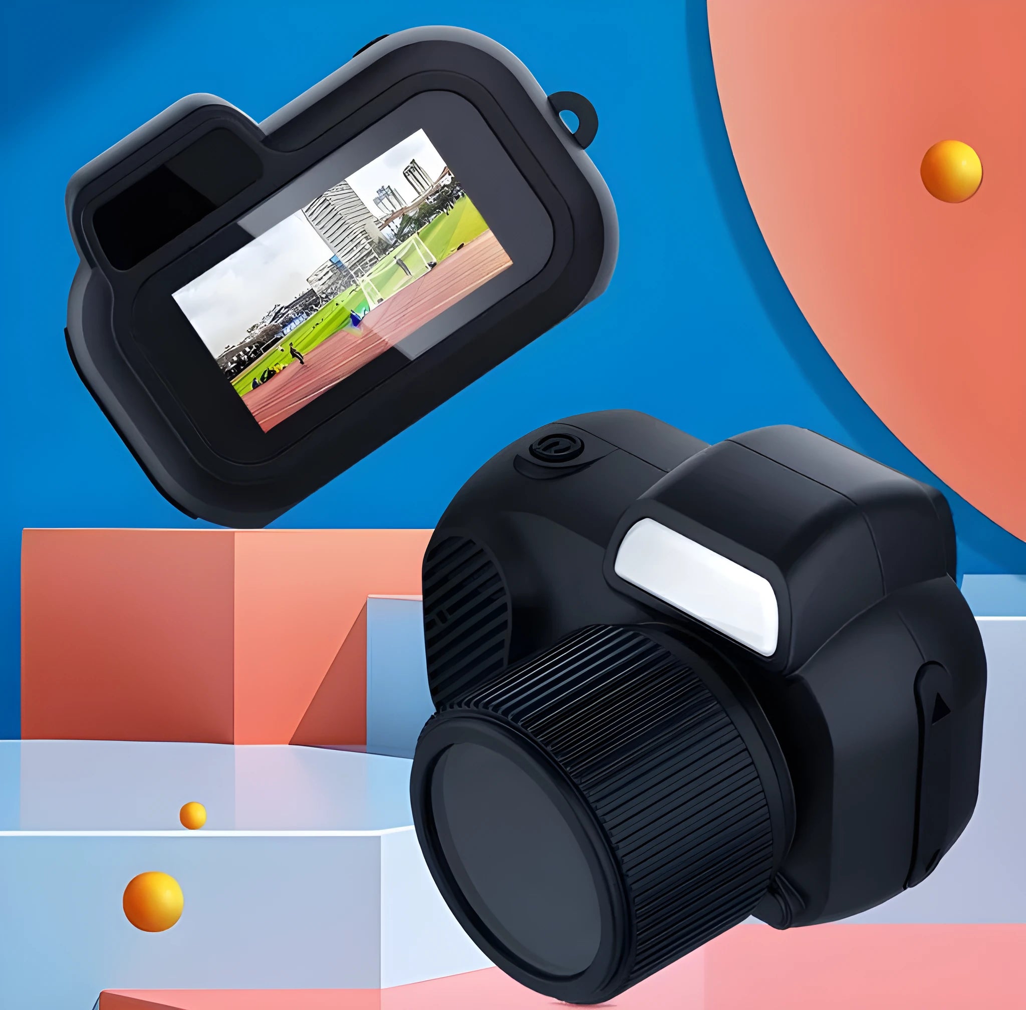 Black Y3000 HD outdoor sports camera with 0.96-inch display screen, shown next to a high-speed TF memory card.