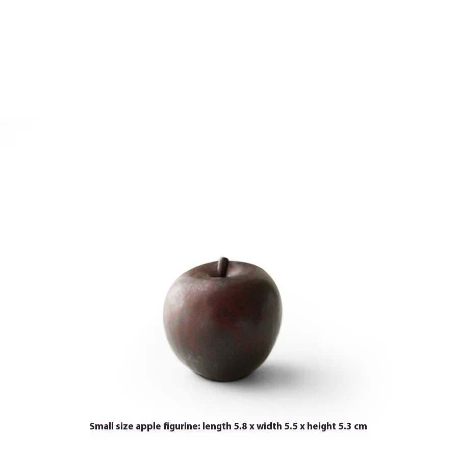 Chinese retro ceramic apple desktop ornament in two size variations