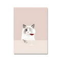 Modern minimalist 40x60cm canvas decorative painting with white border for bedroom wall