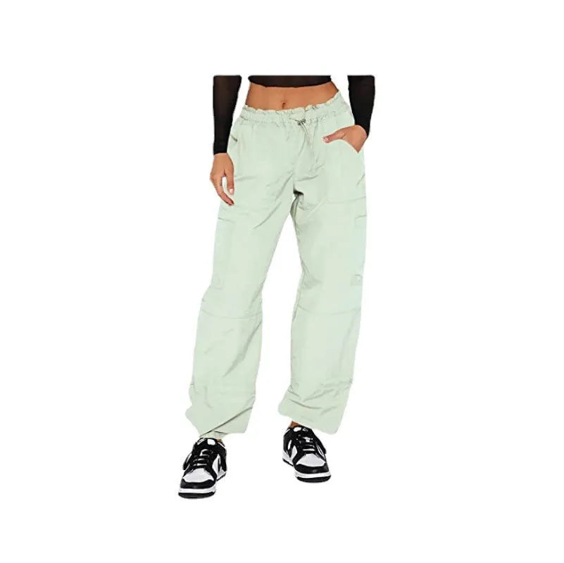 Straight-leg cargo casual pants with multiple pockets in various colour options