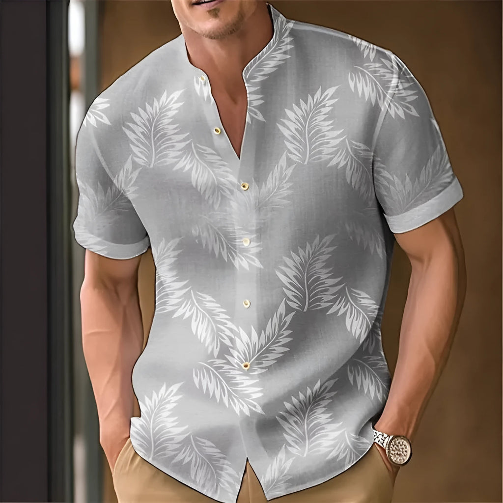 Men's printed casual shirt in polyester fabric available in multiple colours and sizes.