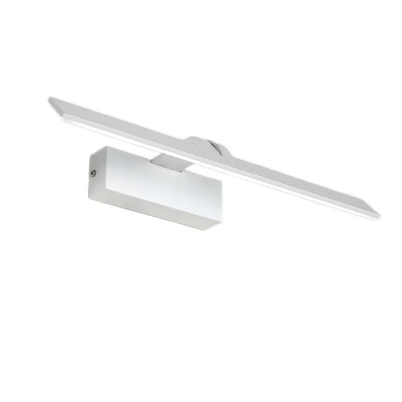 White 520mm long LED bathroom mirror headlight mounted on a wall above a vanity.