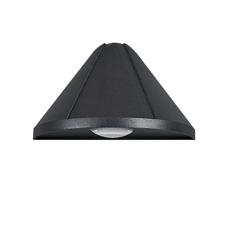 Black and white aluminium alloy waterproof IP65 LED lamp for courtyard and indoor use.