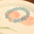 DIY aquamarine bracelet kit with Chinese fox motifs showing three colour variations for women