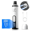 3-speed LED electric nail trimmer for dogs with dust collection compartment.