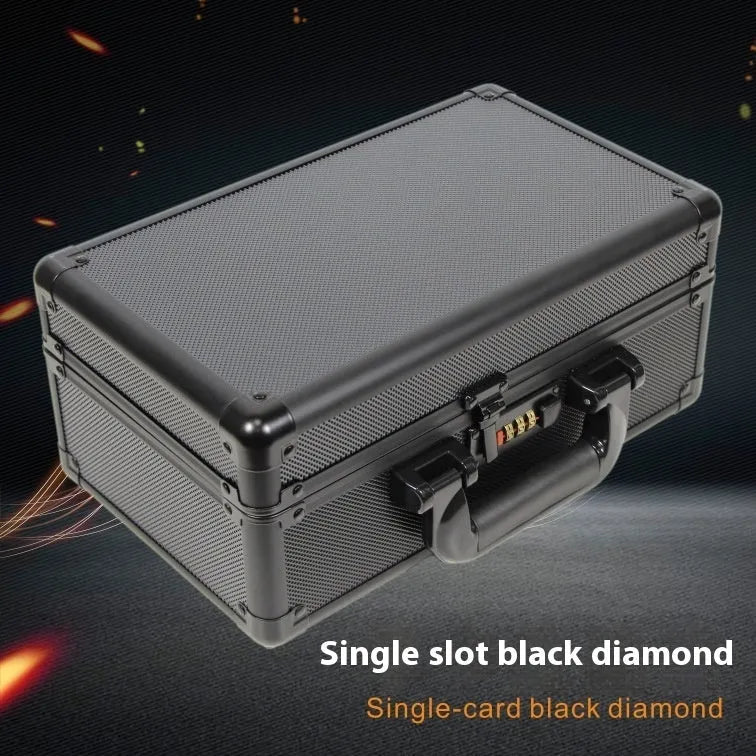 Black Diamond single card aluminum alloy storage box with sponge lining in black colour