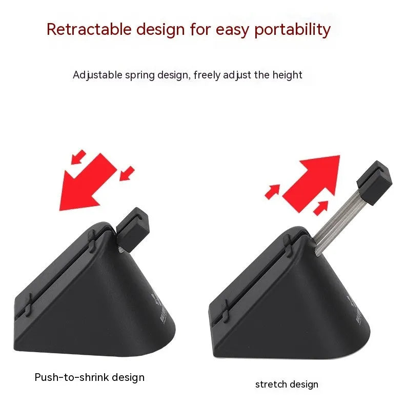 Black ABS plastic mouse cable holder bracket for desk organisation