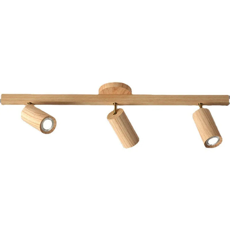 Modern minimalist log style 3-head spotlight living room lamp with LED neutral light