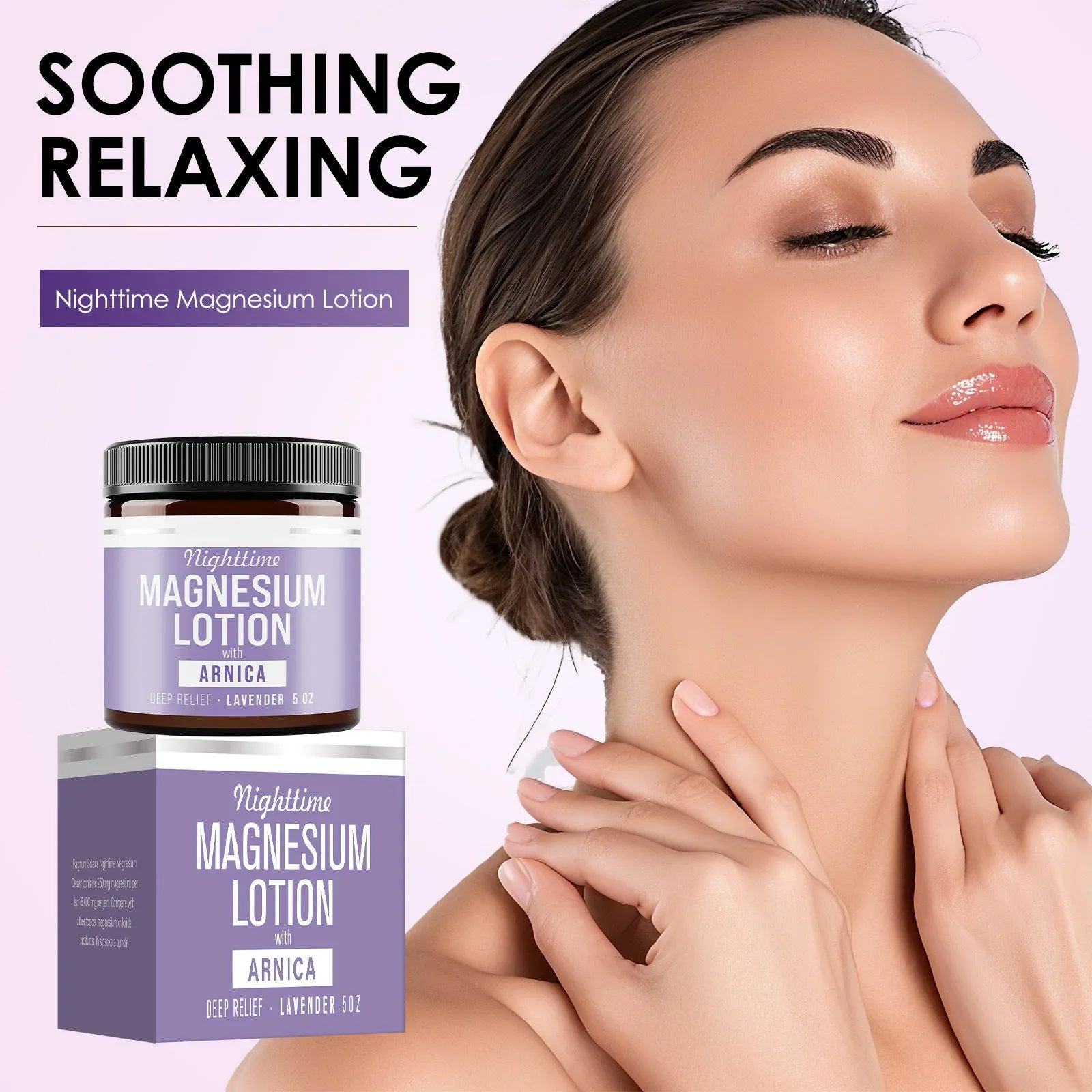 150ml jar of magnesium body butter cream with shea butter and arnica extract.