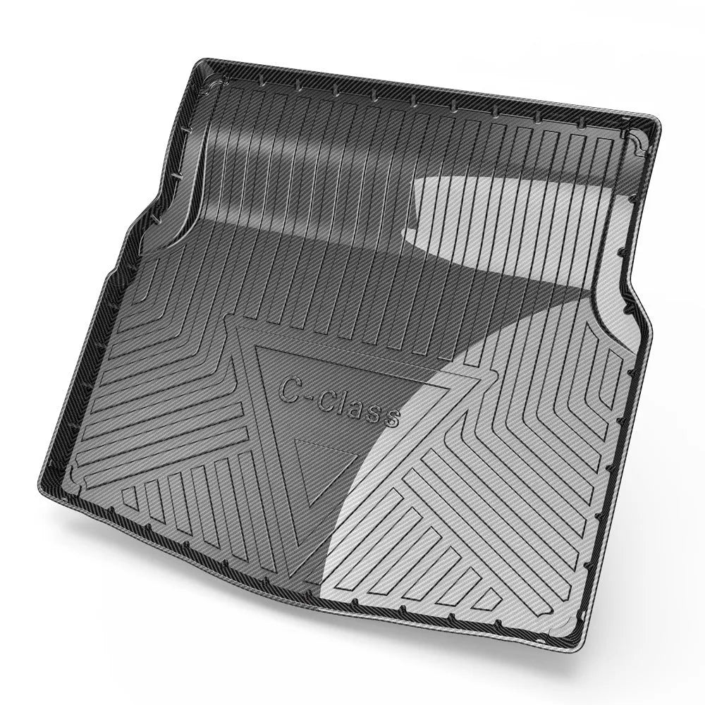 Black carbon fibre pattern TPE car trunk pad for special vehicle boot protection