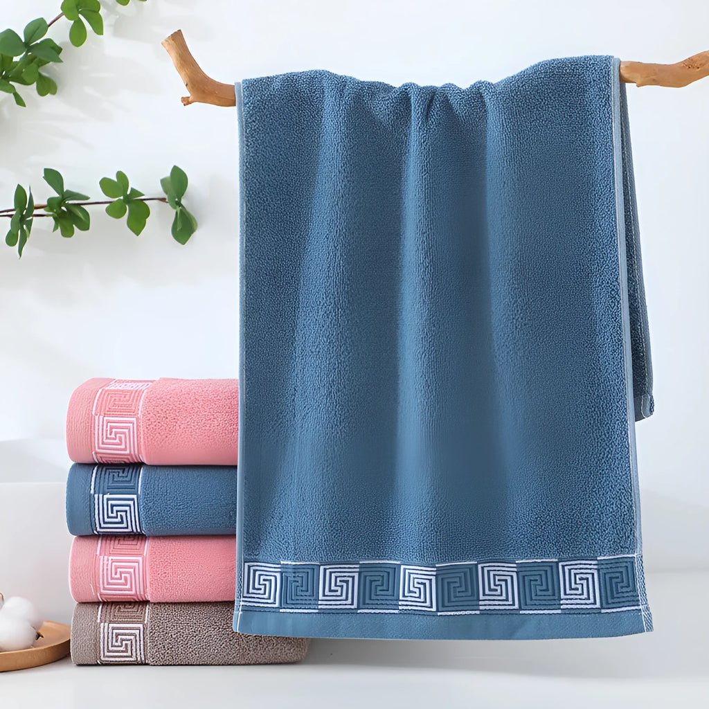 Gaoyang thickened pure cotton towel individually packaged in pink colour, 35x75cm
