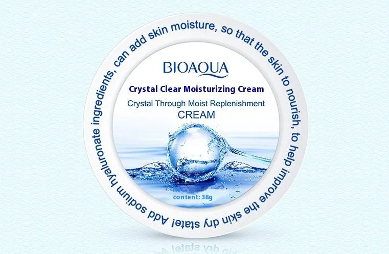 Gentle Moisturizing Cream 38g in a white jar with blue lid on clean background