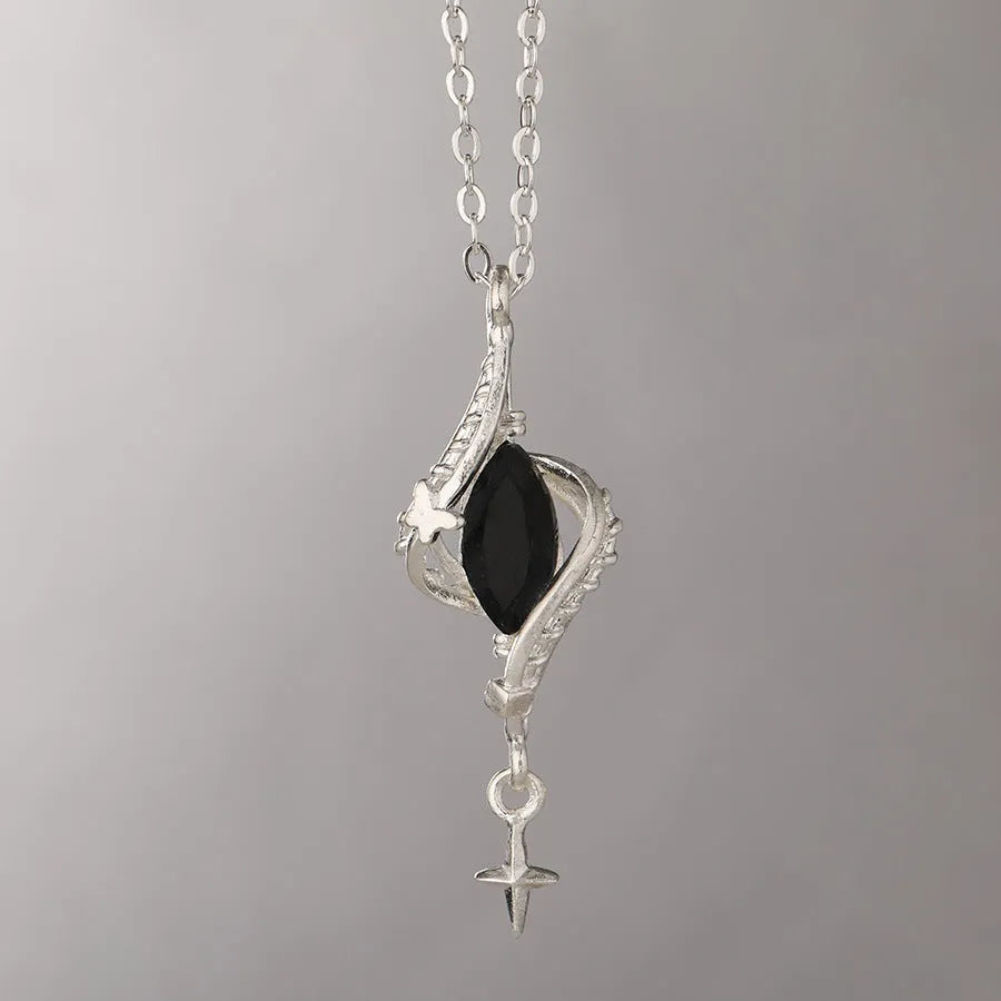 Hollow out creative alloy pendant necklace with cross chain in Mori or Heart of Thorns colour