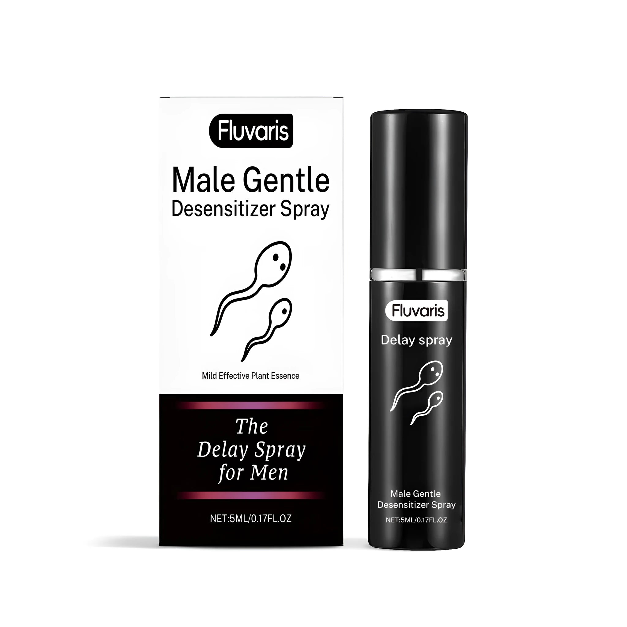 Men's 5ml delay spray bottle with natural ginger extract and glycerin formula