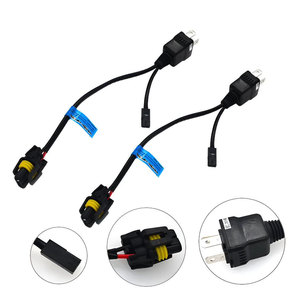 Xenon lamp control H4 simple line set 12V black two relay insurance simple line pieces