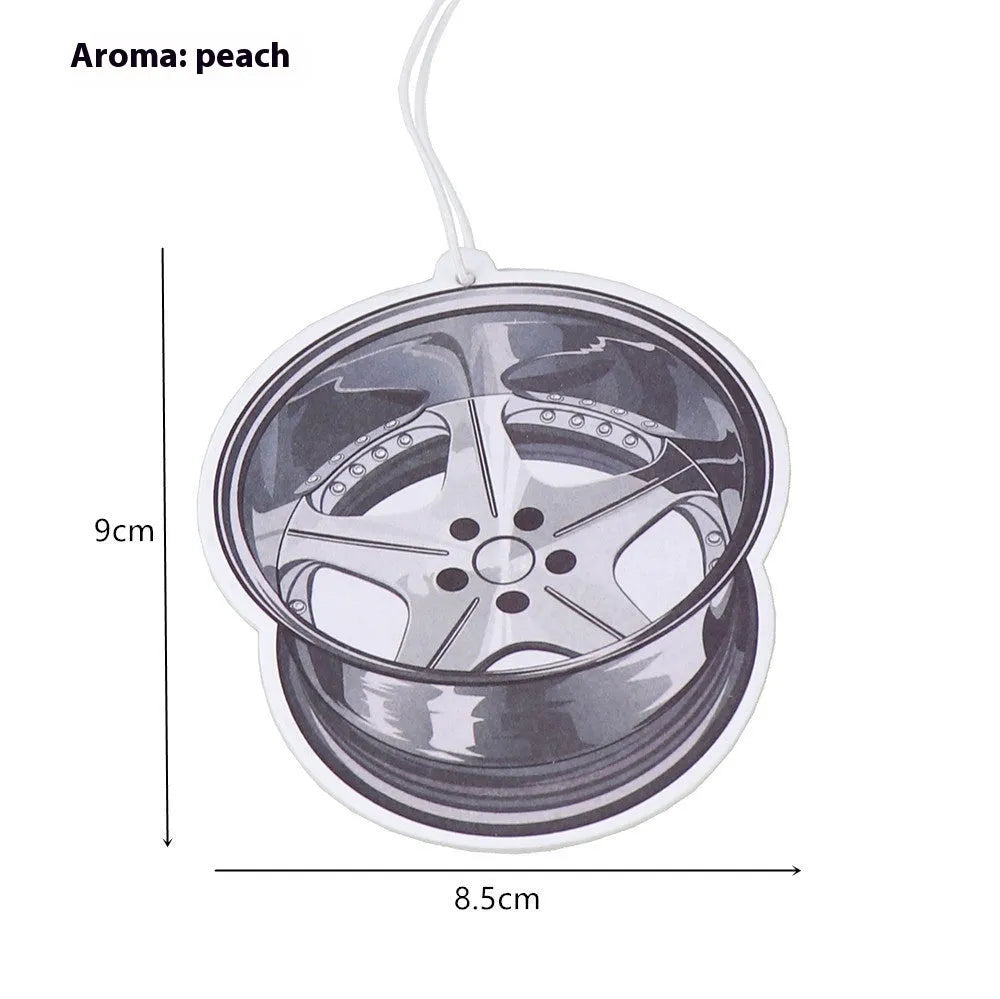 Car fragrance pendant solid paper rearview mirror air freshener in JDM design