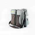 Baby portable travel bed mummy bag in 300D Oxford cloth, foldable design, shown in pink, red, dark blue, gray coffee, beige, gray blue, or coffee.