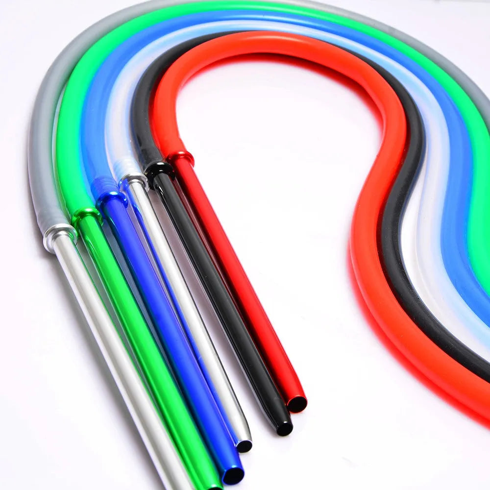 Silicone hookah pipe in six colour options with aluminium wind-resistant construction for water fume smoking