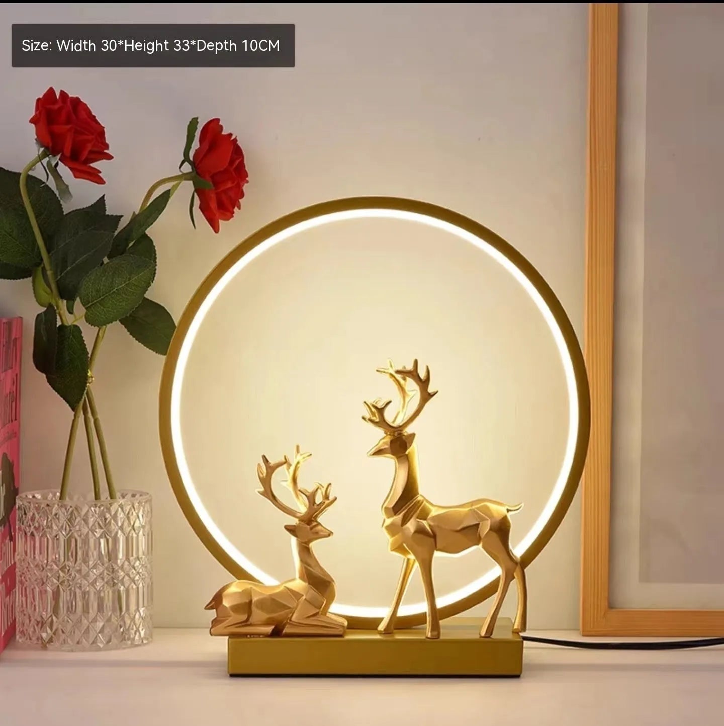 Modern simplicity bride dowry night light in noble gold or white with button or remote control