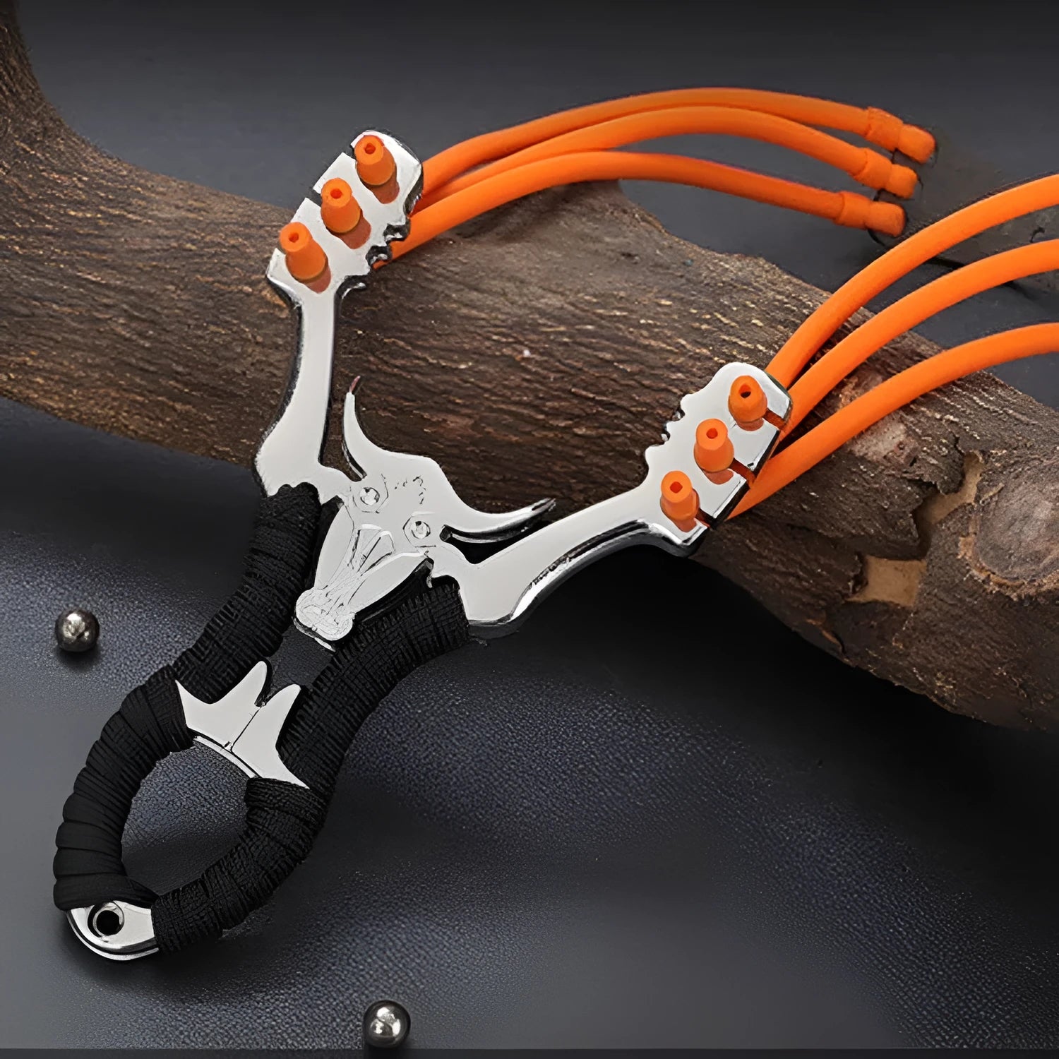 Traditional zinc alloy outdoor slingshot with Dawei power card ball bow design