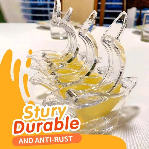 Transparent acrylic bird-shaped manual lemon juicer for fresh citrus extraction