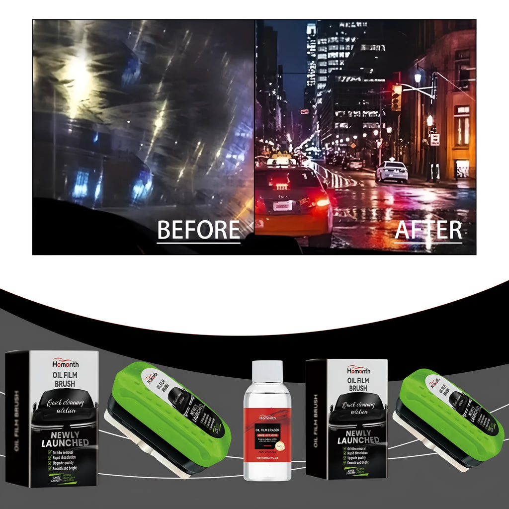 120ml car oil film cleaning brush with purified water and surfactant formula for windscreen glass cleaning