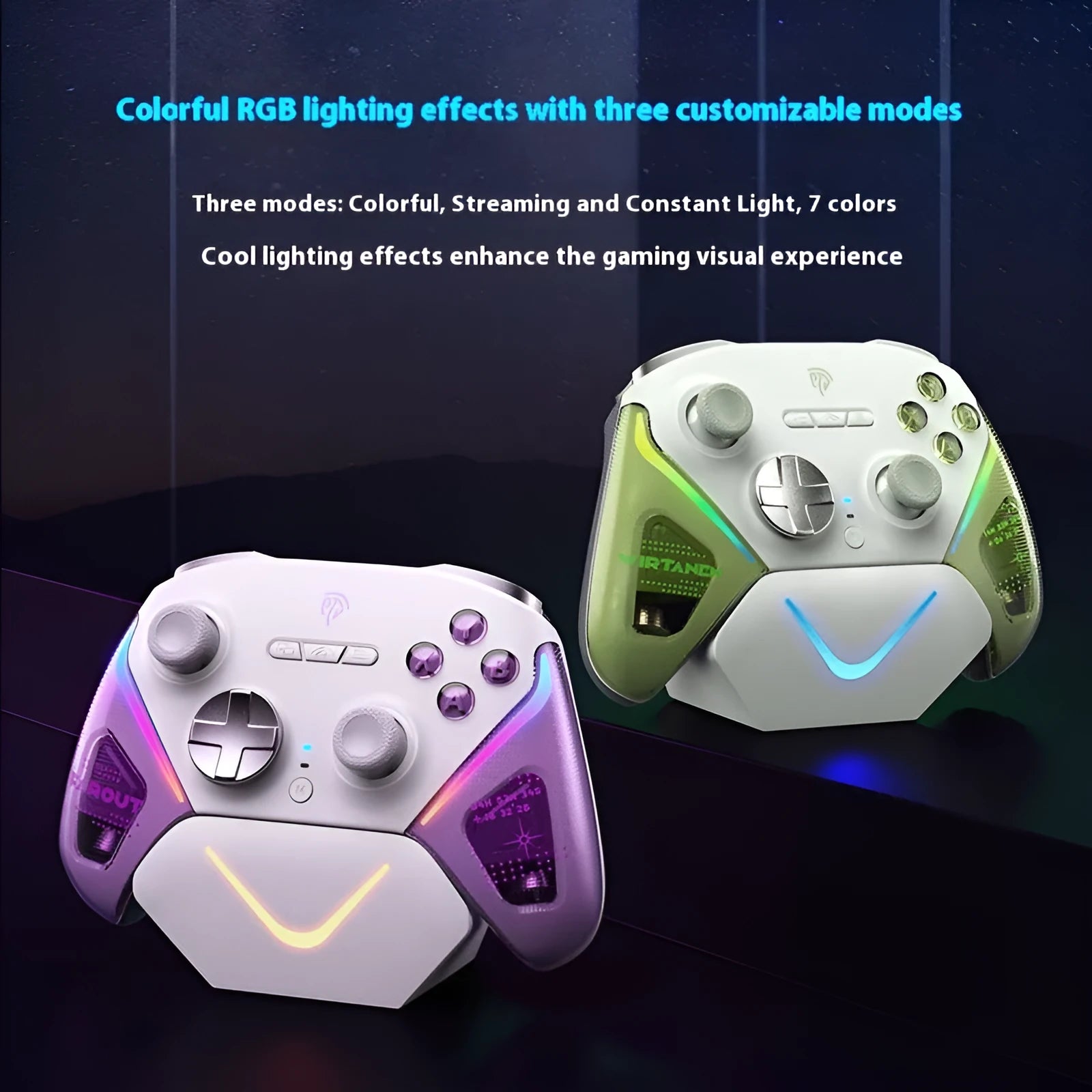 PS5 dual controller charging dock in black with two controllers mounted on double-cut triggers