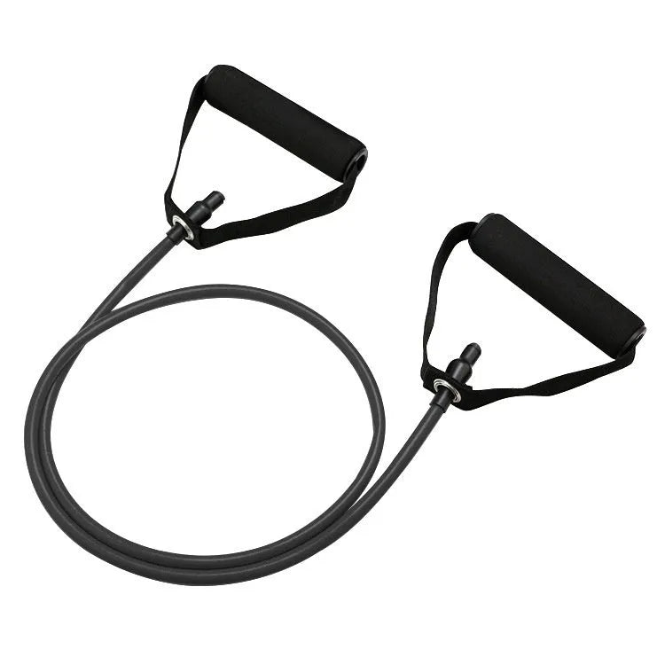 Adjustable chest expander with TPE resistance bands in five colour-coded tension levels for strength training